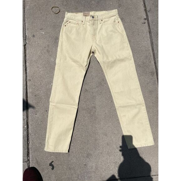 Levi's 502 Pants Men's 30x30 Yellow Denim Jeans Reg Tapered Yellow NEW! TAGS - Picture 9 of 16